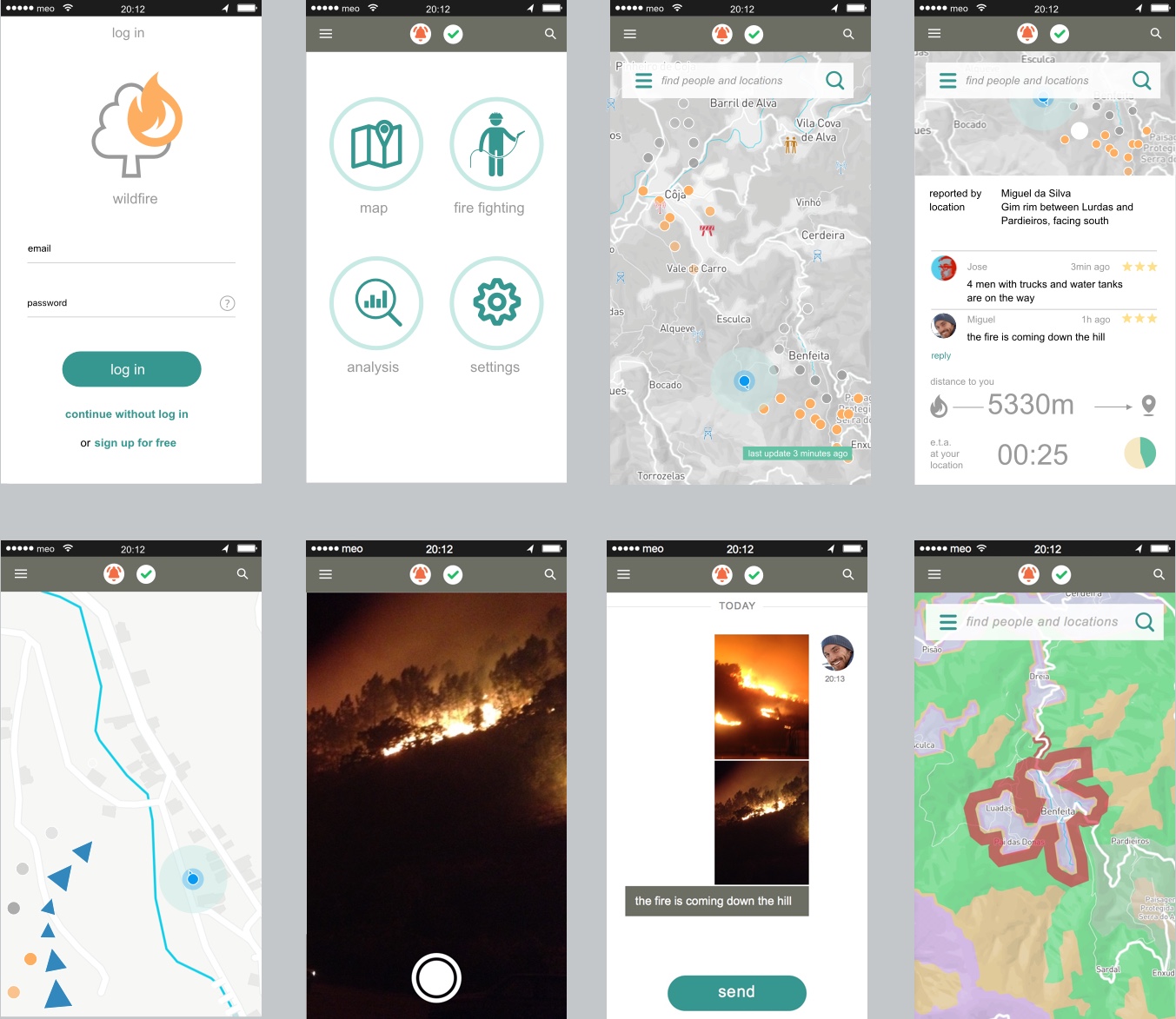 Prototyp: Wildfires Mobile-App